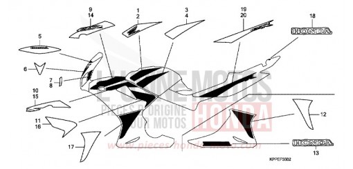 MARKE/STREIFEN (CBR125RW7/RW9/RWA) CBR125RWA de 2010